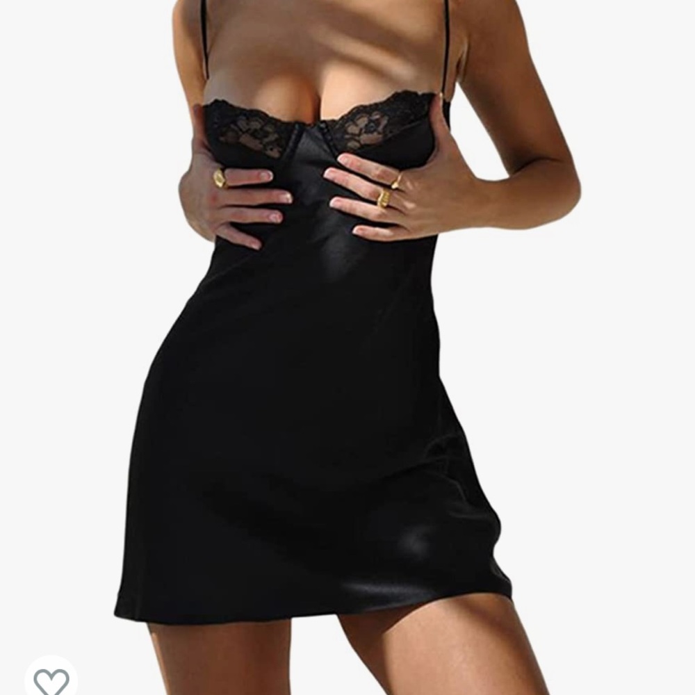 NWOT Black Slip Dress